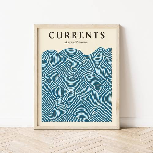 Currents || art print || surf art || vintage inspired art || boho art print || surf decor