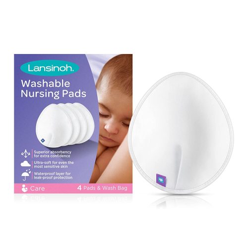 Lansinoh, Washable Nursing Pads, Pads and Wash Bag, 4 Ea