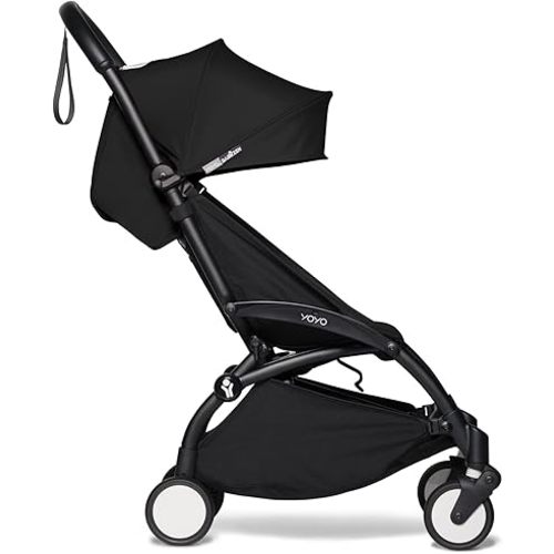 BABYZEN YOYO2 Stroller - Lightweight & Compact - Includes Black Frame, Black Seat Cushion + Matching Canopy - Suitable for Children Up to 48.5 Lbs