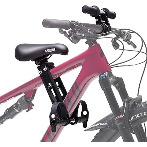 Kids Ride Shotgun - Front Mounted Child Bike Seat and Handlebar Accessory Combo Pack | Made for Mountain Bikes