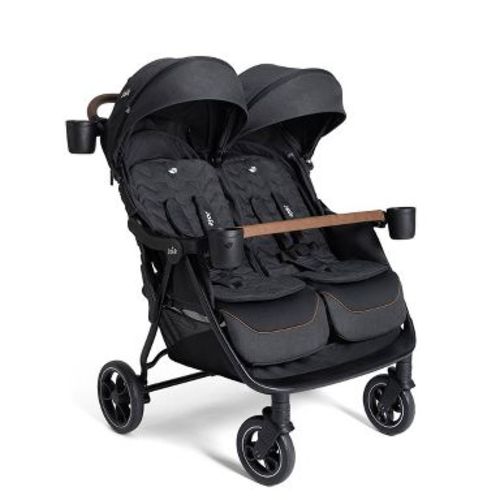 Joie Rosemary LX Full-Size Double Stroller - Shale: 33.6 lbs, Metal Frame, 6" Front Wheels, Storage Area