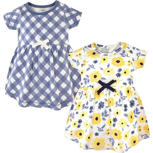 Touched by Nature Organic Cotton Short-Sleeve Dresses - Baby Toddler Yellow Garden Short Sleeve