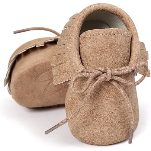 Baby Boys Girls Moccasins Sneakers Soft Sole Tassels Prewalker Anti-Slip Shoes