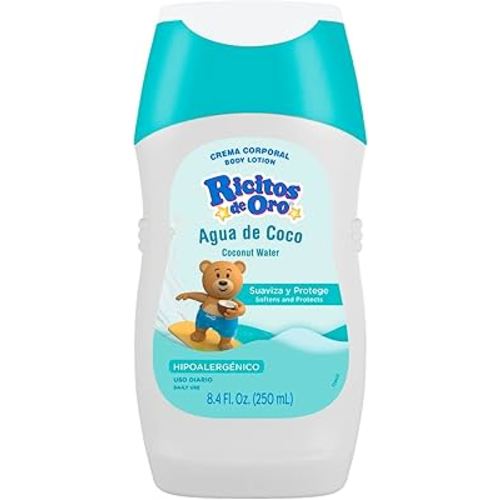 Ricitos de Oro | Grisi | Coconut Water Body Cream | Protects Your Baby's Skin | Softens and Moisturizes | Hypoallergenic for Daily Use | 250ml