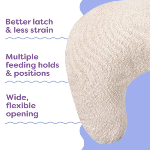 Boppy Nursing Pillow - Ergonomic Bottle & Breastfeeding Pillow with High, Firm, Large Area, Water-Repellent Cushion with Washable Cover; Baby Safety Alliance Verified - Oatmeal Boucle