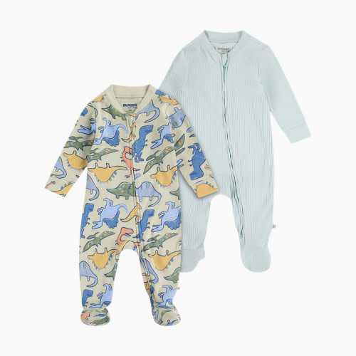 Huggies Footed Coverall (2 Pack) - Desert Sage/Dinos, Newborn