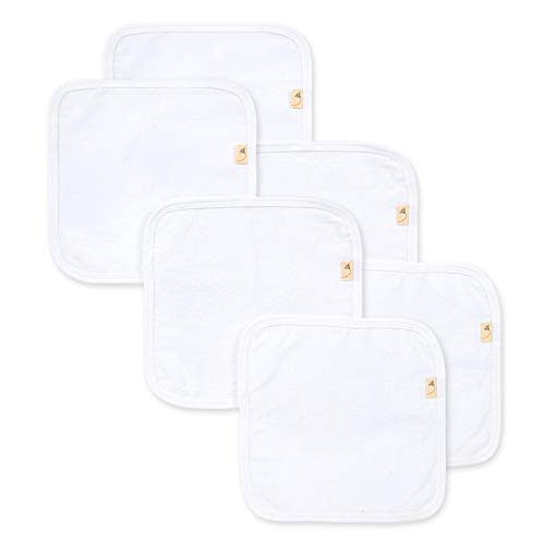 Burt's Bees Baby Infant Washcloths, 100% Organic Cotton, Soft and Super Absorbent Knit Terry Wash Cloth - 6 Pack Set