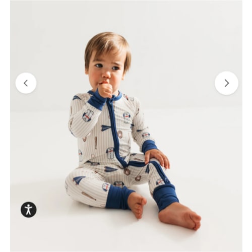 Blue Baseball Zipper Romper PRE-ORDER SHIPPING 9/12 – In my Jammers