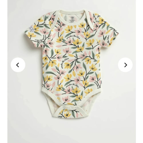 Consider the Lilies Short Sleeve Bodysuit Cotton