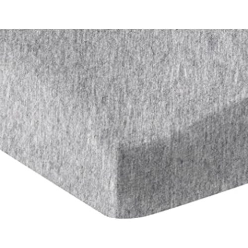 Amazon Basics 100% Cotton Jersey Fitted Baby Crib Sheet, Fits up to 6-Inch Mattress, Pack of 4, 28 x 52 Inches, Light Grey, Solid