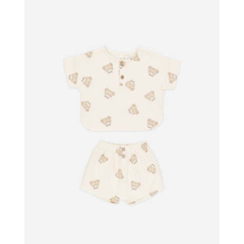 Woven Boxy Top + Short Set || Teddy