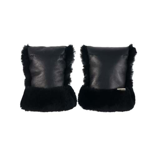 Binibamba Leather & Sheepskin Buggy Mittens - Noir
