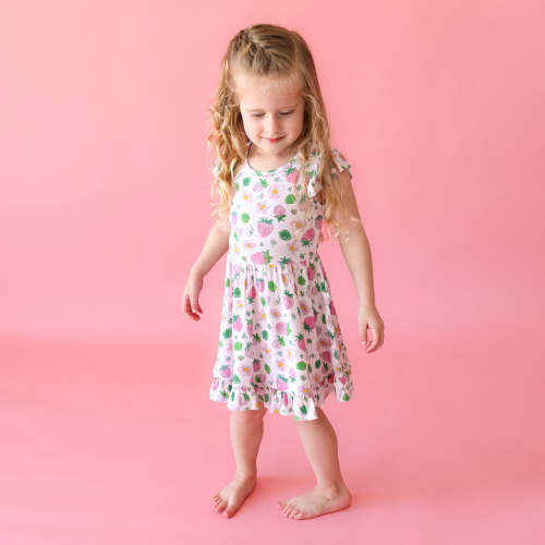 Kyra Tie Back Ruffled Twirl Dress