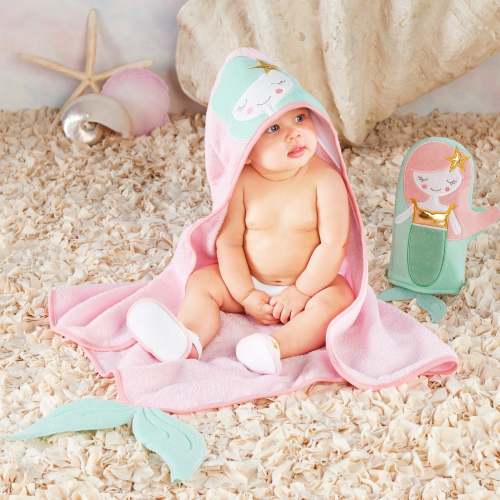 Simply Enchanted Mermaid 4-Piece Bath Time Gift Set