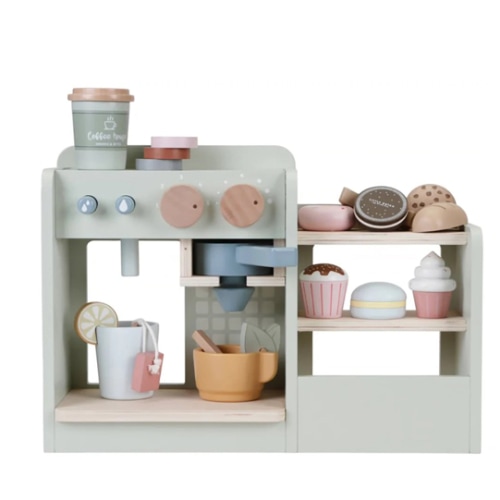 Little Dutch Coffee Corner Toy | Wooden Coffee Shop Toy | Scandiborn