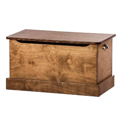 Wood Toy Box, Natural Stain - USA Handcrafted Playroom Storage