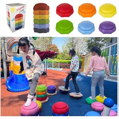 Balance Stepping Stones for Kids, Toddler Stepping Stones,Stepping Stones for Toddlers,Sensory Stepping Stones,and Also a Balance Board for Kids and a Swing Stool