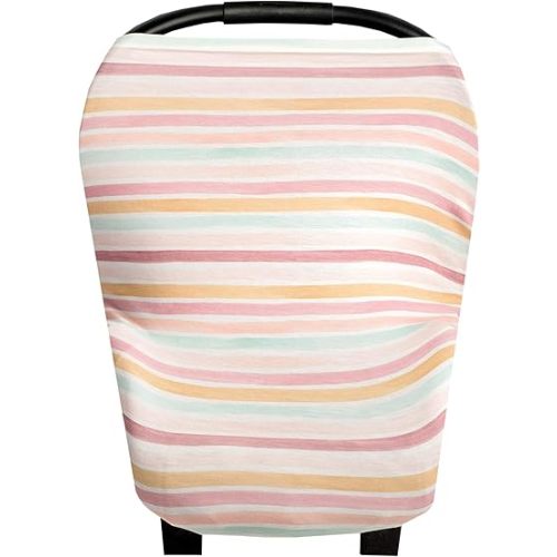 Copper Pearl Multi-Use Cover: Car Seat, Nursing, and Stroller Cover for Sun - Stretchy Fabric, All-Season Use, Stylish Designs, Easy Access for Moms - Belle