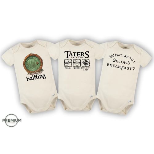 Halfling Onesie® Bundle | 3 Onesies® Included | 100% Premium Cotton | Available in Short Sleeve Onesies® and Long Sleeve Onesies® | #V2