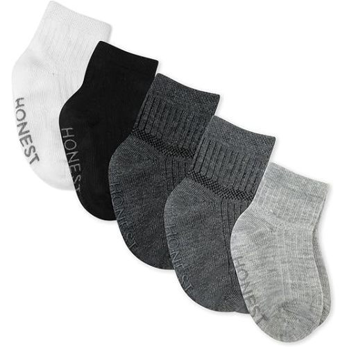 HonestBaby Unisex-baby Multipack Cozy Socks Sustainably Made for Infant, Newborn Baby, Toddler, Kids Boys, Girls, Unisex