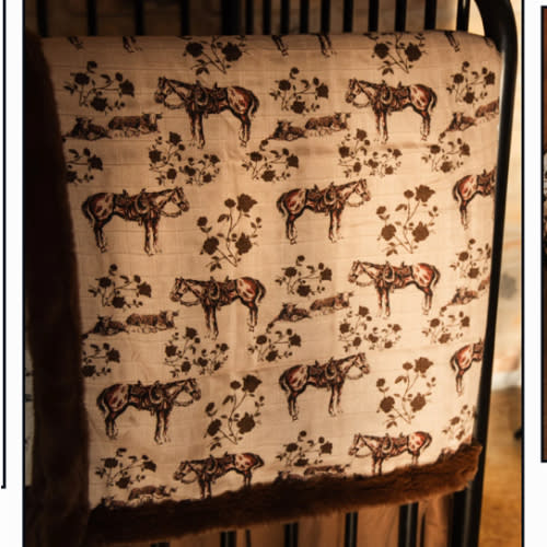 Prairie Rose Bamboo Muslin/Minky Blanket – Cowkid Clothing Company