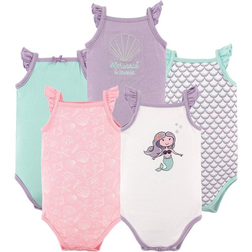 Hudson Baby Unisex Baby Cotton Sleeveless Bodysuits