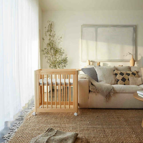 babyletto Yuzu 8-in-1 Convertible Crib with All-Stages Conversion Kits - Natural
