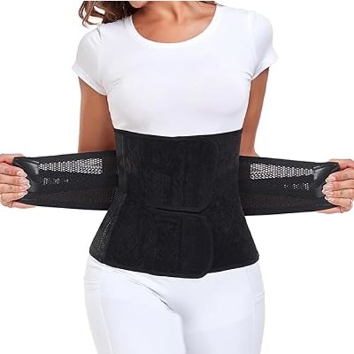 Postpartum Belly Band – Postpartum Belly Wrap, Abdominal Binder Post Surgery C-section Recovery Support Belt (Midnight Black, XL)