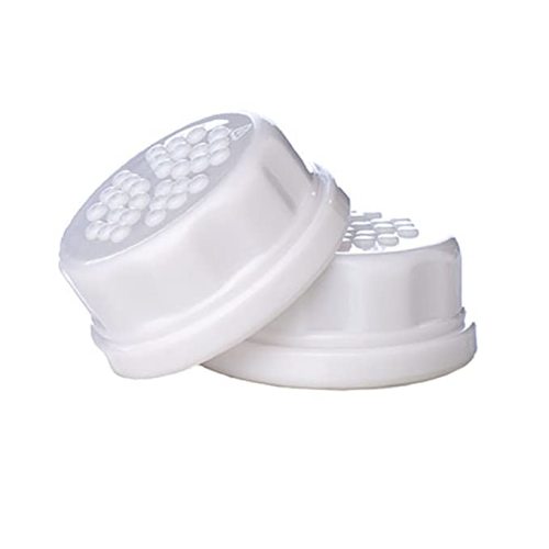 Lifefactory Flat Caps 2-Pack for 4-Ounce and 9-Ounce BPA-Free Glass Baby Bottles, White - 2 Count (Pack of 1)