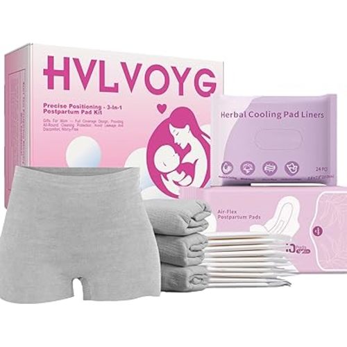 Postpartum Recovery Kit for New Moms, 3-in-1 Perineal Care Set with Disposable Underwear, Postpartum Pad & Cooling Pad Liners, Hospital Bag Essentials, After Birth Care Supplies