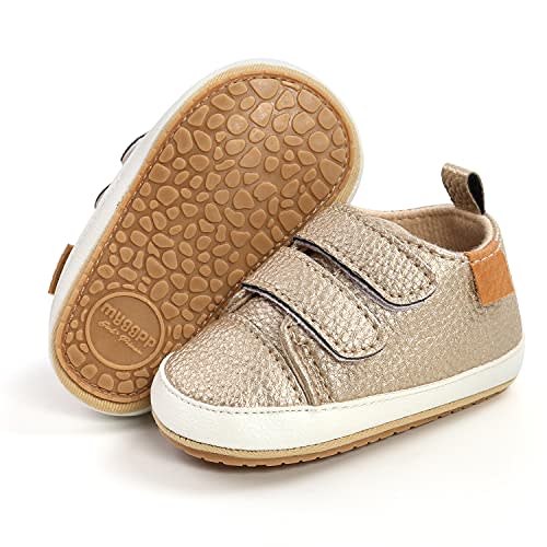 BABSMULY Baby Boys Girls Shoes Non-Slip Rubber Sole High-Top PU Leather Sneakers Infant First Walking Shoes Toddler Crib Shoes Newborn Loafers Flats.