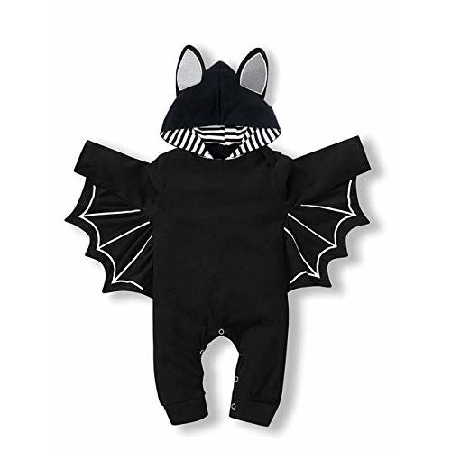 My First Halloween Outfit Newborn Baby Boy Cosplay Clothes Infant Bat Costume Hoodie Romper Playsuit Jumpsuits