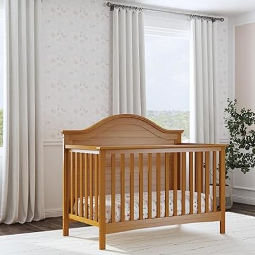 Carter's by Davinci Nolan 4-in-1 Convertible Crib in Chestnut, Greenguard Gold Certified