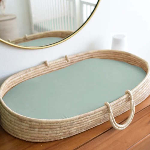 Organic Bamboo Sheet - Sage -  Fits Most Bassinets or Changing Pads [1 Sheet]