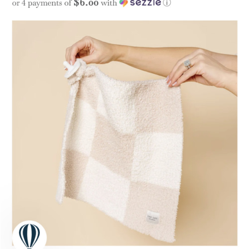 Chenille Blanket - Dune Check - Mini/Lovey