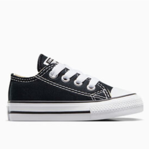 Chuck Taylor All Star Black Low Top Baby Shoe - Black, Size 4