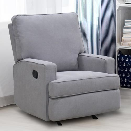 Baby Relax Salma 2-in-1 Rocker Recliner Chair, Gray Velvet
