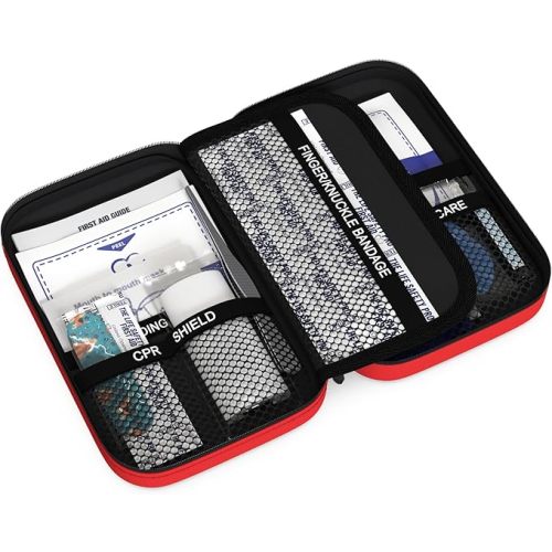 Small, First Aid and CPR Kit for children, toddler, and kids. Large Variety of Bandages to fit your childs injuries. Perfect travel first aid kit, Diaper Bag, Backpack, Car, and More. Quick and Effect