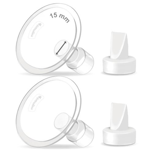 Maymom Pump Valve & MyFit 15mm Shield Compatible with Lansinoh Breast Pump Signature Pro/Smartpump/Manual Breast Pump. Replace Lansinoh Pump Valve. Not Original Lansinoh Pump Part