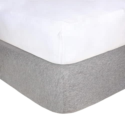 Burt's Bees Baby Essential Organic Cotton Fitted Crib Sheet, Breathable for Boy Girl Standard Crib & Toddler Mattresses