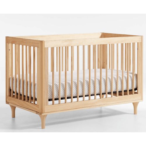 Babyletto Lolly Natural Wood 3-in-1 Convertible Baby Crib with Toddler Bed Conversion Kit