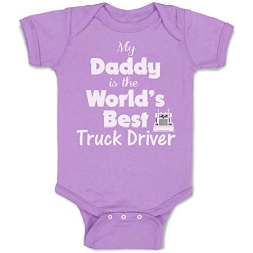 Cute Rascals Baby Bodysuit Daddy Is World's Best Truck Driver Dad Father's Day Boy & Girl Baby Clothes