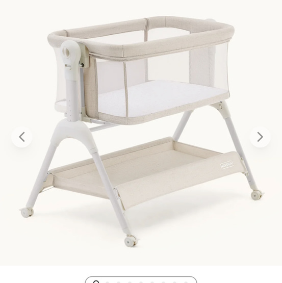 HARPPA Cuddly Sway | 3-in-1 Rocking Baby Bassinet & Bedside Sleeper with Anti-Reflux Mattress for Newborns | Attaches to Bed, Adjustable Height, Tool-Free Setup, Portable Wheels, CPSC Certified, Gentle Rocking Motion | Ideal for Infants, Safe Co-Sleeping
