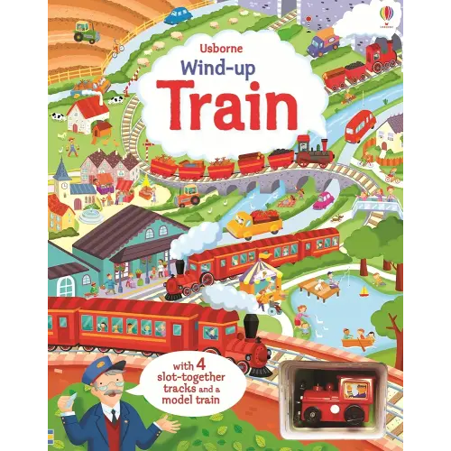 Wind-up Train: A Toy and Book Combo with a Steam Train Adventure Through Cities, Mountains, and Rivers, and a Visit to a Train Museum