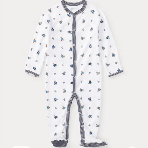 Polo Bear Cotton Coverall | Ralph Lauren