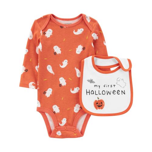 Carter's Child of Mine Baby Unisex Halloween Bodysuit and Bib Set, 2-Piece, Sizes Newborn-24 Months