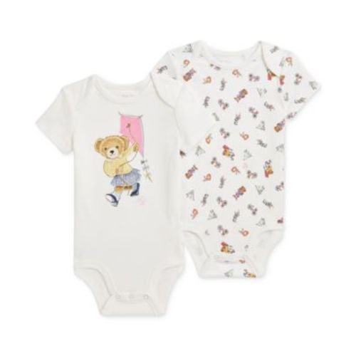 Baby Girls 2-Pc. Polo Bear Bodysuits