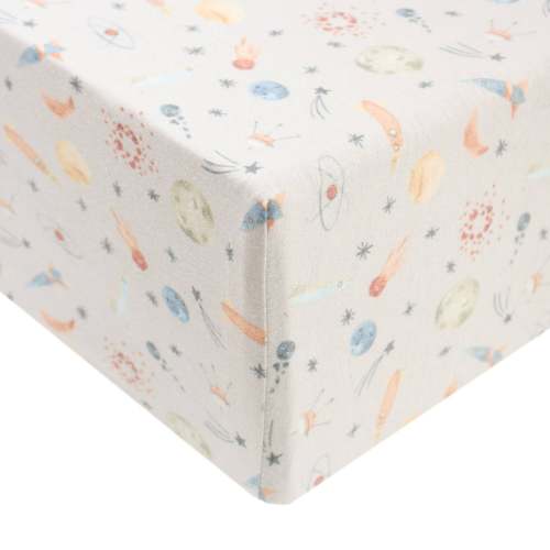 Premium Knit Fitted Crib Sheet - Cosmos
