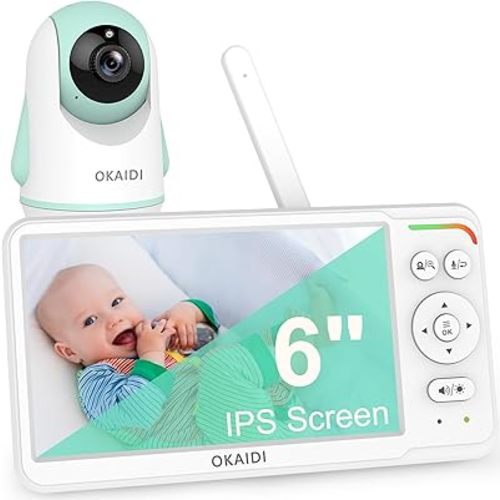 Baby Monitor with Camera and Audio,6.0" IPS Screen Baby Camera Monitor with 150 Languages Supported,30H Battery,1000ft Range Baby Monitor No WiFi,Night Vision,2-Way Talk,Travel Baby Monitor