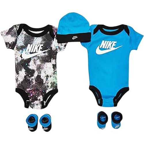 Nike 5Pc Aop Tie Dye Set Infant/Toddler Clothing Set Size 0-6M, Color: Photo Blue-Blue (NN0794BE1)